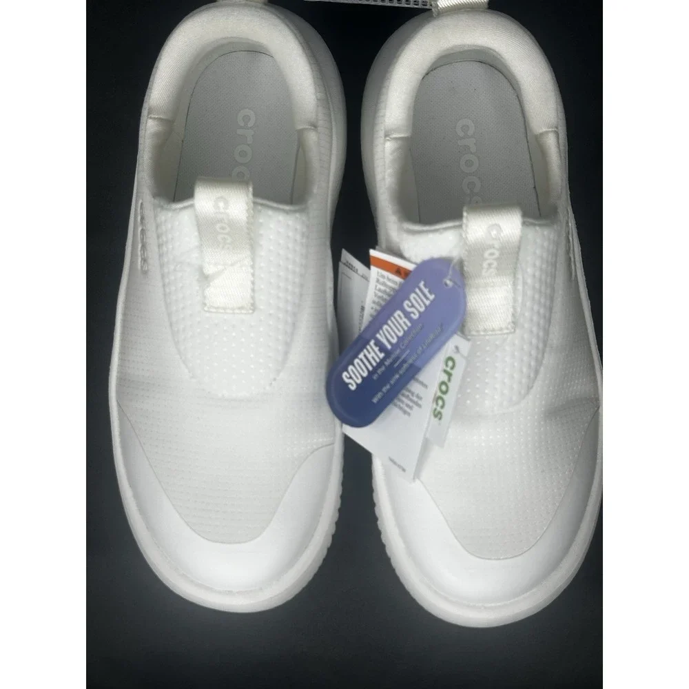 Crocs Mellow Ease size Unisex Men 6/Women 8 Shoes All-White. 210500-143. NWT‎